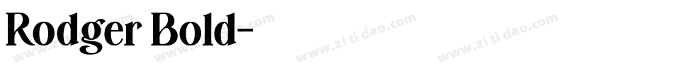 Rodger Bold字体转换